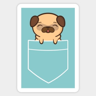 Cute and Kawaii Adorable Pug Sticker